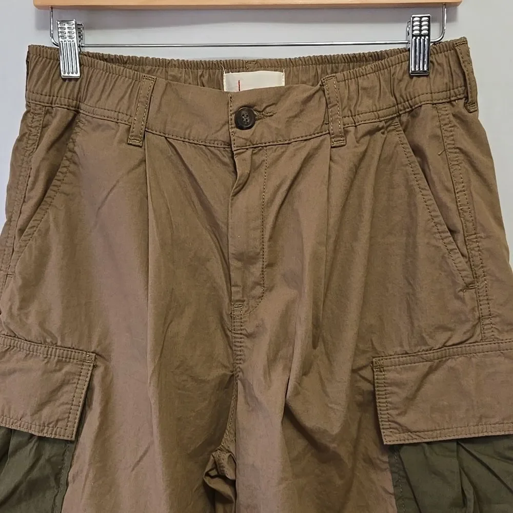 Anthropologie Tan Cargo Parachute Pants Size 28 Bungie‎ Ankle - Picture 4 of 16